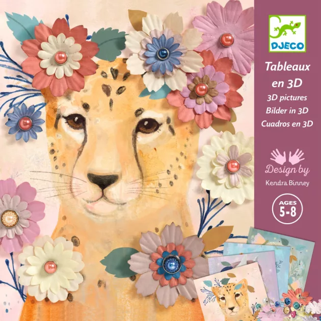 Djeco Design by Művészeti műhely Állatok virágokkal - Floral wreaths