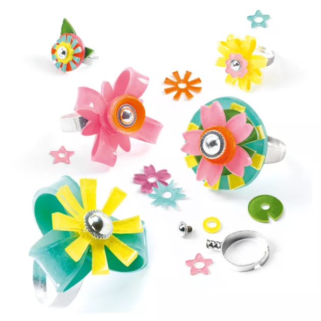 Djeco Magic plastic ékszerkészítés - Gyűrűk