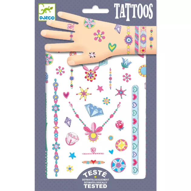 Djeco Tetováló matricák Jenni ékszerei - Jenni's Jewels