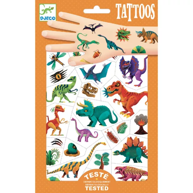 Djeco Tetováló matricák Dínó klub - Dino club