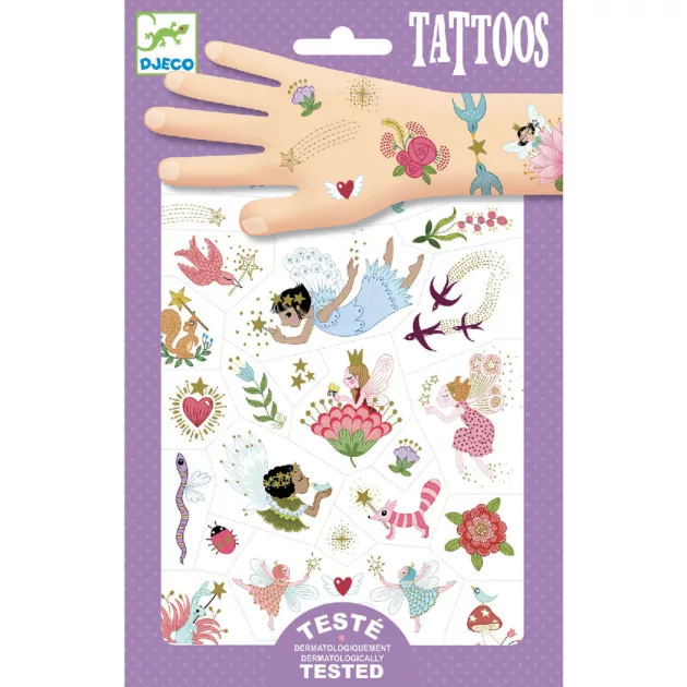 Djeco Tetováló matricák Tündéri barátok - Fairy friends