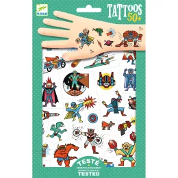 Djeco Tetováló matricák Szupehősök - Heroes vs villains
