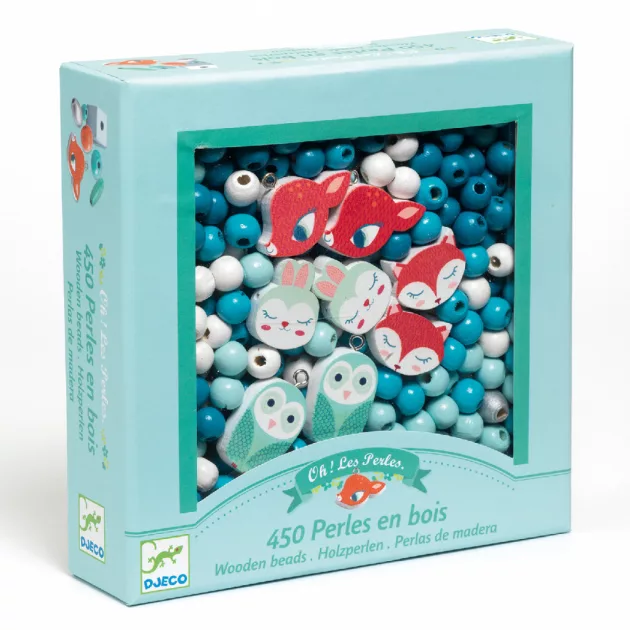 Djeco Fagyöngyök Erdei állatkák - Wooden beads small animals