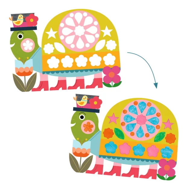 Djeco Design by Színezés sablonokkal Rendezetten vidám - Neat but fun