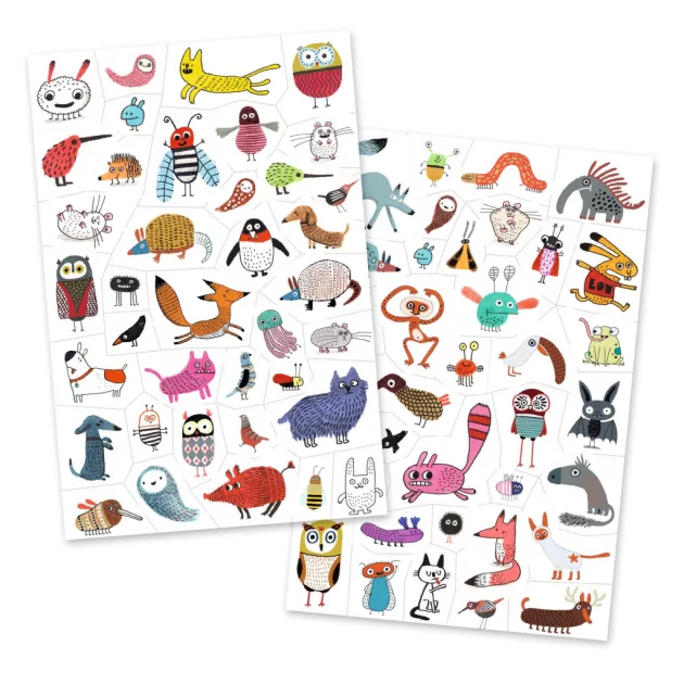 Djeco Tetováló matricák Cukik és viccesek - Little critters