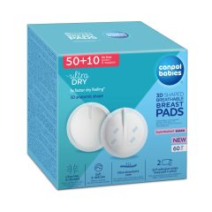   Canpol babies Légáteresztő, csúszásgátlós, eldobható melltartóbetét, 3D-s, 50+10db