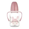 Canpol babies Keskeny nyakú cumisüveg fogantyúval, CUTE ANIMALS, 120 ml, nyuszi