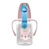Canpol babies Keskeny nyakú cumisüveg fogantyúval, CUTE ANIMALS, 120 ml, nyuszi