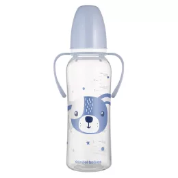  Canpol babies Keskeny nyakú cumisüveg fogantyúval, CUTE ANIMALS, 250 ml, kutya