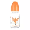 Canpol babies Keskeny nyakú cumisüveg CUTE ANIMALS 120ml - Orange