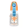 Canpol babies Keskeny nyakú cumisüveg CUTE ANIMALS 120ml - Orange