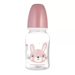   Canpol babies Keskeny nyakú cumisüveg CUTE ANIMALS 120ml - Pink