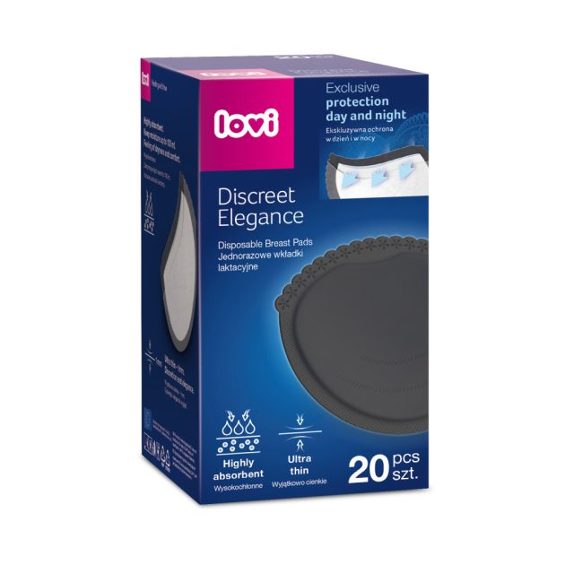 LOVI Discreet Elegance Melltartóbetét 20 db Fekete