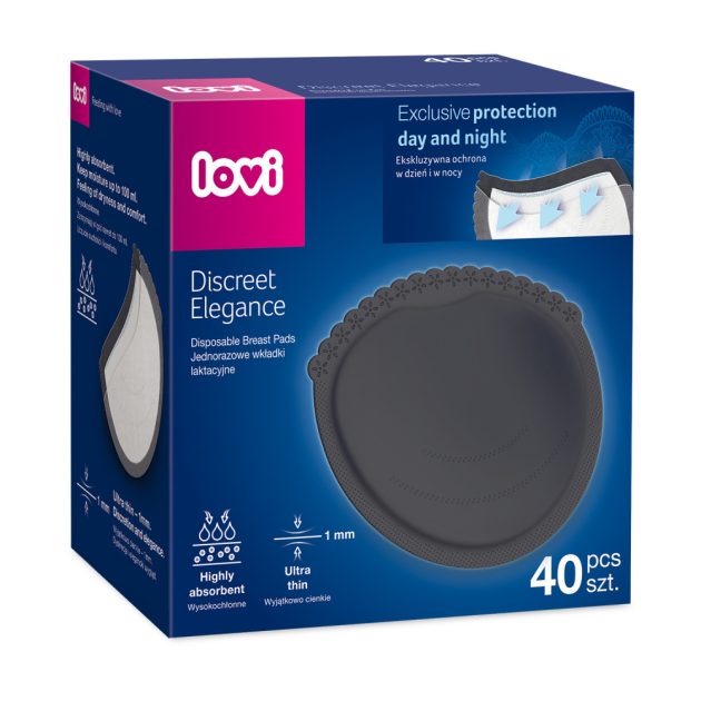 LOVI Discreet Elegance Melltartóbetét 40 db Fekete