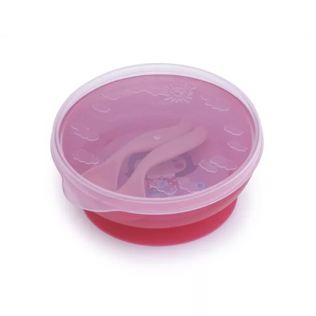 Canpol babies Tál evőeszközökkel és fedővel, 350ml, TOYS