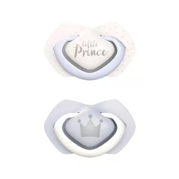   Canpol babies Szilikon szimmetrikus cumi, Light touch, 0-6hó, 2db, ROYAL BABY - kék