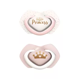   Canpol babies Szilikon szimmetrikus cumi, 0-6hó, 2db, ROYAL BABY - rózsaszín