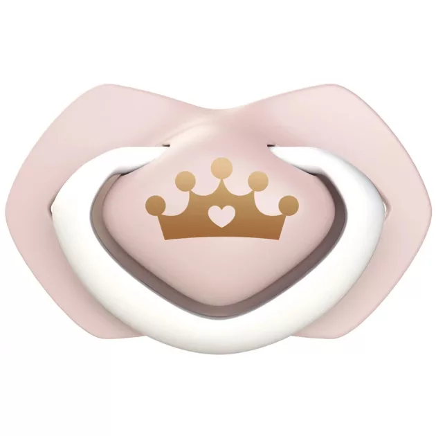 Canpol babies Szilikon szimmetrikus cumi, 0-6hó, 2db, ROYAL BABY - rózsaszín