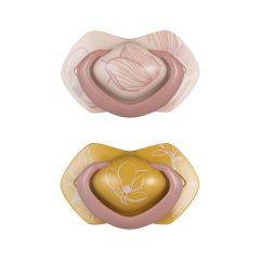   Canpol babies Szilikon szimmetrikus cumi, Light touch, GOLD, 18hó+, 2db - rózsaszín