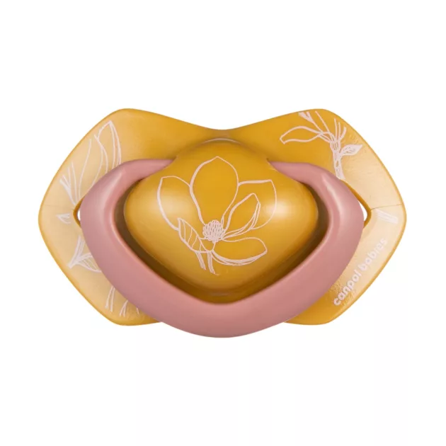 Canpol babies Szilikon szimmetrikus cumi, Light touch, GOLD, 18hó+, 2db - rózsaszín