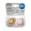 Canpol babies Szilikon szimmetrikus cumi, Light touch, GOLD, 18hó+, 2db - rózsaszín