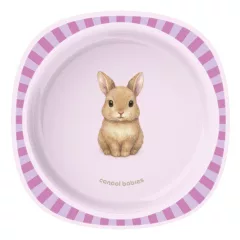 Canpol babies Woodland tapadókorongos tányér rózsaszín