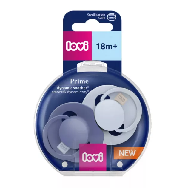 Lovi Dinamikus szilikon cumi PRIME 18hó 2db - Baby Blue/Blue
