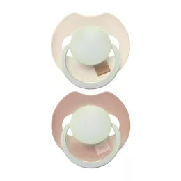  LOVI Világító dinamikus szilikon cumi PRIME 6-18hó 2db - Ivory/Blush