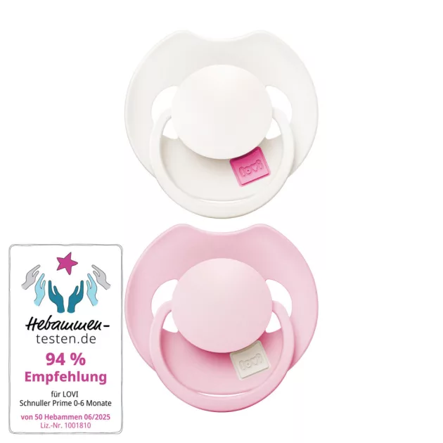 LOVI PRIME Tutti Frutti szilikon dinamikus cumi 0-6hó 2db Rose/Rose Cream