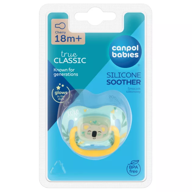 Canpol babies Szilikon cseresznye alakú cumi EXOTIC ANIMALS 18hó+ - koala