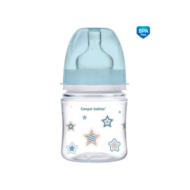 Canpol babies EasyStart anti-kólikás cumisüveg NEWBORN BABY 120ml kék