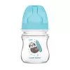 Canpol babies Anti-kólikás cumisüveg, EasyStart, EXOTIC ANIMALS, 120 ml - kék