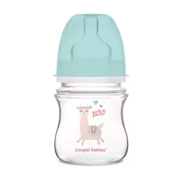   Canpol babies Anti-kólikás cumisüveg, EasyStart, EXOTIC ANIMALS, 120 ml - zöld