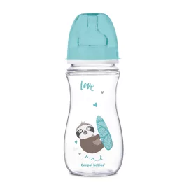   Canpol babies Anti-kólikás cumisüveg, EasyStart, EXOTIC ANIMALS, 300 ml - kék