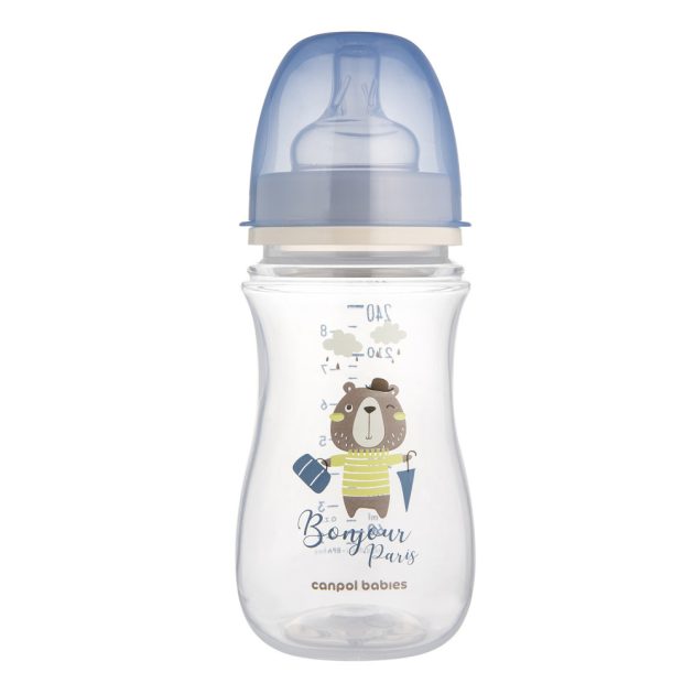 Canpol babies EasyStart anti-kólikás cumisüveg 240ml Easy Start BONJOUR PARIS kék