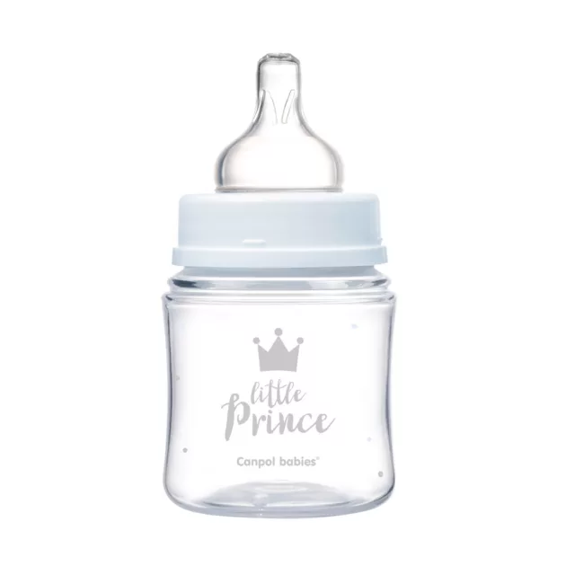 Canpol babies Anti-kólikás cumisüveg, EasyStart, ROYAL BABY, 120 ml - kék