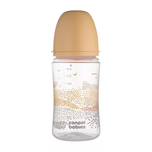 Canpol babies Anti-kólikás cumisüveg, EasyStart, GOLD, 240 ml -  bézs