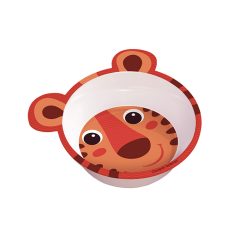   Canpol babies Csúszásgátló tál, melamin, 490ml, HELLO LITTLE - narancs