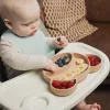 Canpol babies Szilikon osztott tányér, tapadókoronggal, Mackó - krémszín