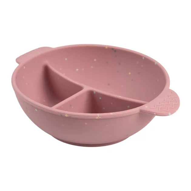 Canpol babies Szilikon osztott tál, tapadókoronggal, 360ml, DOTS - pink