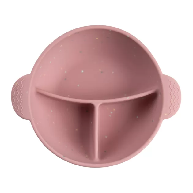 Canpol babies Szilikon osztott tál, tapadókoronggal, 360ml, DOTS - pink