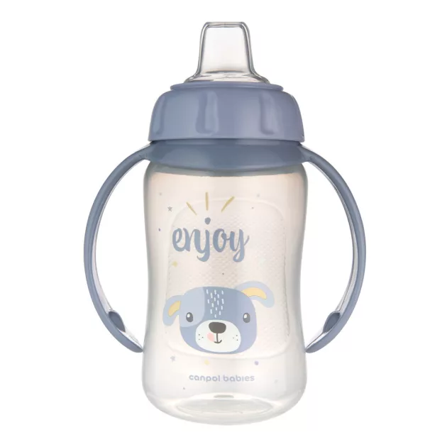 Canpol babies Tanulópohár szilikon ivócsőrrel, CUTE ANIMALS, 320ml, kutya