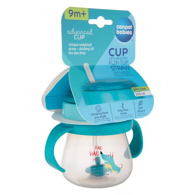 Canpol babies Innovatív itatópohár, flip-top szívószállal, 250 ml