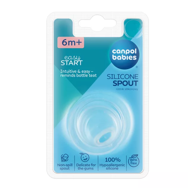 Canpol babies Szilikonos tanuló etetőcumi, széles cumisüveghez, 1db