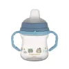 Canpol babies Itatópohár szilikonos ivócsőrrel, FirstCup, 150 ml, Bonjour Paris - kék