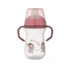 Canpol babies Itatópohár szilikonos ivócsőrrel, FirstCup, 250 ml, Bonjour Paris - rózsaszín