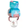 Canpol babies Itatópohár szilikonos ivócsőrrel, FirstCup, 250 ml, Bonjour Paris - rózsaszín