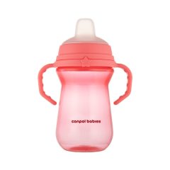   Canpol babies Itatópohár szilikonos ivócsőrrel, FirstCup, 250 ml, rózsaszín