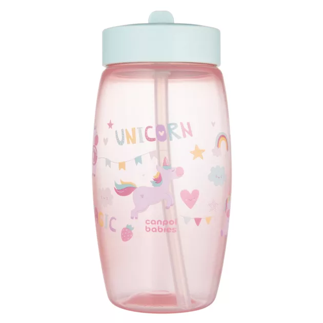 Canpol babies Sport billenő ivócsőrös kulacs, Unicorns, 400 ml