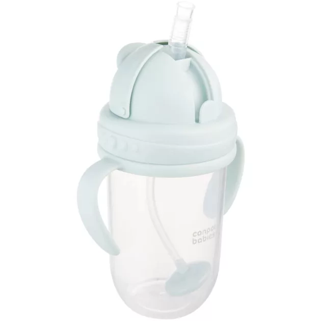 Canpol babies Súlyozott szívószálas itatópohár, 270ml, menta